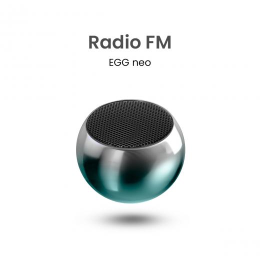 MOVISUN EGG Neo Verde – Mini Parlante Bluetooth 5W, Función TWS, Radio FM, 6h de Reproducción y Diseño Metálico Portátil