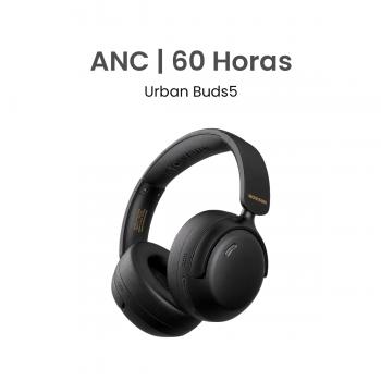 Movisun Urban Buds5 Negro - Audífonos Vincha con ANC, 60H Batería, Bt 6.0, Modo Juego, Jack 3.5