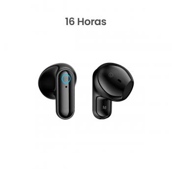 MOVISUN T 19 Negro – Audífonos Bluetooth con Estuche de Carga, Hasta 16h de Reproducción, Control Táctil, Micrófono