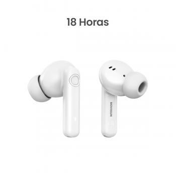 MOVISUN T 18 Blanco - Audífonos Inalámbricos, 18 horas de duración, Bluetooth 5.4