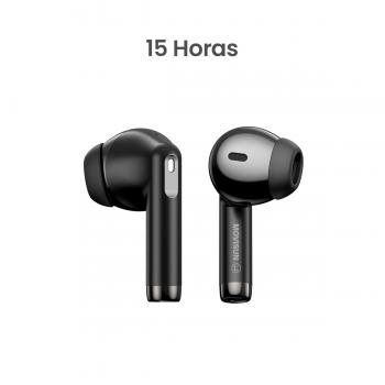 MOVISUN T 23 Negro - Audífonos Inalámbricos con Bluetooth 5.4, 15h de batería, sensor táctil, micrófono incorporado y estuche tipo C