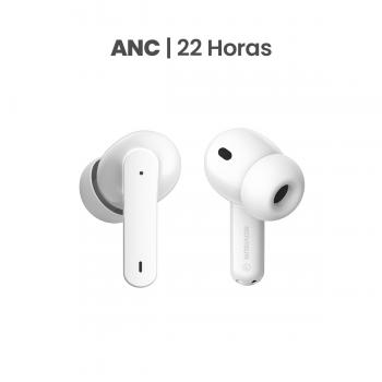 MOVISUN Earbox Buds2 Blanco – Audífonos Inalámbricos con Cancelación de Ruido, Modo Transparencia, Micrófono para Llamadas, Bluetooth 5.3, Hasta 22 h