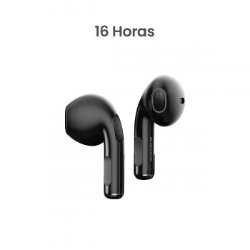 MOVISUN T 10 Negro - Audífonos inalámbricos compactos con control táctil y hasta 16 h de autonomía