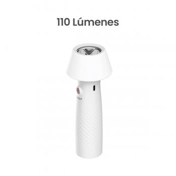 MOVISUN Light M02 Blanco – Linterna LED Recargable con Modo Lámpara Cálida, 1200 mAh, 70/110 lm, 9h de Uso, Tipo C, ideal para camping, cortes de luz, escritorio o uso nocturno.