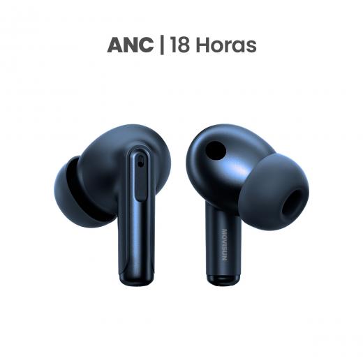 MOVISUN Earbox Buds8 Azul - Audífonos inalámbricos con ANC, asistente de voz, modo juego y hasta 18 h de autonomía