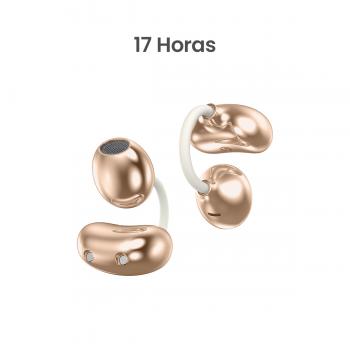 MOVISUN Ear Clip Rosa – Audífonos Inalámbricos Estilo Arete, Diseño Abierto, Hasta 17h, Bluetooth 6.0, Micrófono, Diseño Ergonómico sin Presión