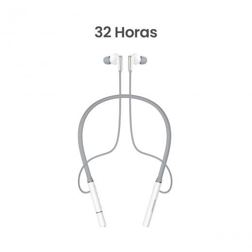 MOVISUN Flex 4 Blanco - Audífonos Inalámbricos Bluetooth 5.4, 32H de Batería, Neckband Magnético, Modo Juego Baja Latencia, Sonido 3D y Bass, Tipo C