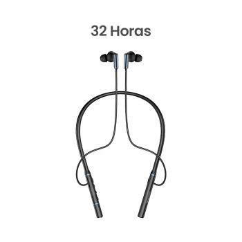 MOVISUN Flex 4 Negro - Audífonos Inalámbricos Bluetooth 5.4, 32H de Batería, Neckband Magnético, Modo Juego Baja Latencia, Sonido 3D y Bass, Tipo C