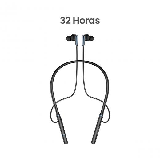 MOVISUN Flex 4 Negro - Audífonos Inalámbricos Bluetooth 5.4, 32H de Batería, Neckband Magnético, Modo Juego Baja Latencia, Sonido 3D y Bass, Tipo C