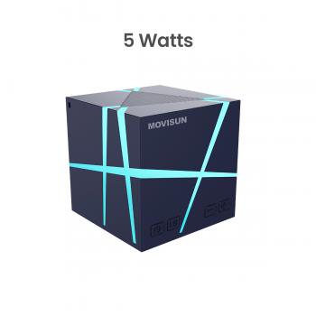 MOVISUN Power Magic Azul - Parlante con Luces LED RGB, Bluetooth 6.0, Modo TWS, 5W, Batería 1200mAh, Entrada Micro SD y AUX, Tipo C