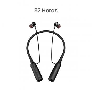 MOVISUN Flex Super Negro – Audífonos Collar Magnéticos con 53h de Reproducción, Bluetooth 5.0, Micrófono Incorporado, Controles de Volumen y Pistas, Diseño Ergonómico