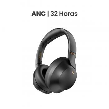 MOVISUN Urban Buds2 Negro – Audífonos Bluetooth Vincha con ANC, Micrófono, 45h de Música, Modo Juego, Cancelación de Ruido