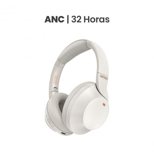 MOVISUN Urban Buds2 Gris – Audífonos Bluetooth Vincha con ANC, Micrófono, 32h de Música, Modo Juego, Cancelación de Ruido