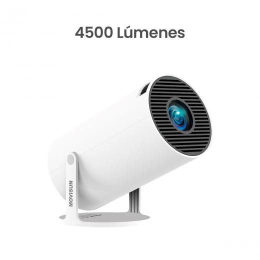 MOVISUN JET P1 – Mini Proyector Inteligente Portátil con WiFi y Bluetooth, 150 ANSI, Resolución HD, Google Play Incorporado, Compatible con iPhone, Android y HDMI, Ideal para Viajes, Proyección en Dormitorio y Entretenimiento al Aire Libre