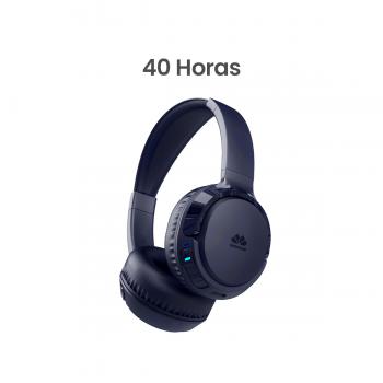 MOVISUN Urban Rock Azul Noche – Audífonos Inalámbricos de Vincha con 40h de Reproducción, Modo Juego, Bluetooth 5.3, Diseño Plegable, Micrófono y Botones Multifunción