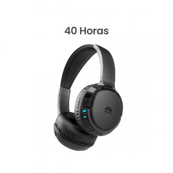 MOVISUN Urban Rock Negro – Audífonos Inalámbricos de Vincha con 40h de Reproducción, Modo Juego, Bluetooth 5.3, Diseño Plegable, Micrófono y Botones Multifunción