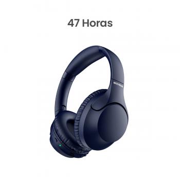 MOVISUN Urban Rock2 Azul – Audífonos Inalámbricos con Modo Bass, 47h de Reproducción, Bluetooth 5.3, Diseño Plegable y Controles Integrados