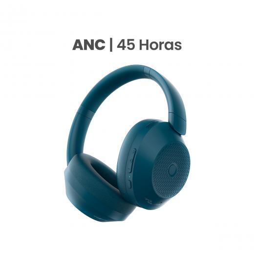 MOVISUN Urbanrock Buds Azul – Audífonos Inalámbricos con Cancelación Activa de Ruido, 45h de Reproducción, Modo Transparencia y Bass Boost, Bluetooth 5.3