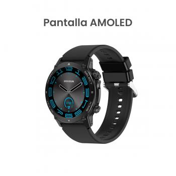 MOVISUN Watch One6 Negro - Smartwatch con Pantalla AMOLED 1.43”, Llamadas Bluetooth, +100 Modos Deportivos, Monitoreo de Actividad, SpO2, Frecuencia Cardíaca y Batería hasta 7 Días