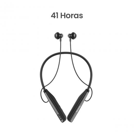 MOVISUN Flex Super2 Negro – Audífonos Collar Magnéticos con Pantalla Digital, 41h de Reproducción, Bluetooth 5.3, Modo Juego y Micrófono