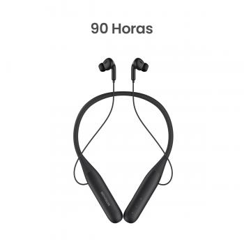 MOVISUN Flex Super4 Negro – Audífonos Collar Magnéticos con 90h de Reproducción, Sonido Potente, Micrófono Incorporado