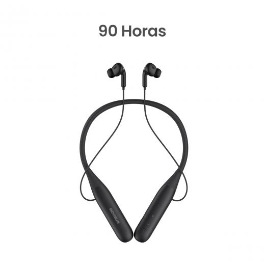 MOVISUN Flex Super4 Negro – Audífonos Collar Magnéticos con 90h de Reproducción, Sonido Potente, Micrófono Incorporado, Bluetooth 5.3 y Controles Físicos