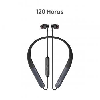 MOVISUN Flex Super6 Negro – Audífonos Collar Inalámbricos, 120H de Batería, Modo Juego, Magnéticos