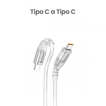 MOVIMOON Trend CC Plus Blanco – Cable de Carga Tipo C a Tipo C de 1.5m, Compatible con Laptops y Celulares USB-C, Carga Rápida 60W con Power Delivery, Transferencia de Datos, Cable Reforzado Antidobleces, Ideal para MacBook y smartphones