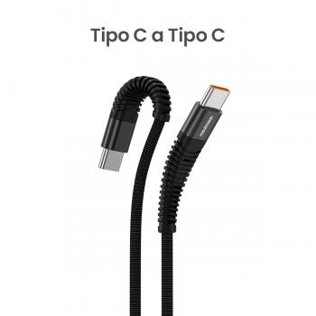 MOVIMOON Trend CC – Cable de Carga Tipo C a Tipo C Negro 1.2m, PD 60W Carga Rápida Estable, Transferencia de Datos, Cable Flexible con Tela Reforzada, Protección contra Dobleces, Resistente al Calor, Compatible con Dispositivos USB-C