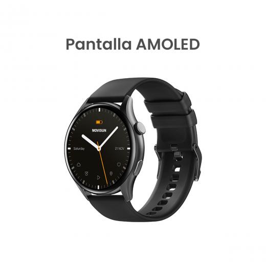 MOVISUN Smartwatch Watch One2 Negro – Pantalla AMOLED 1.43”, Llamadas Bluetooth, IP68, Control de Salud y Más de 100 Deportes