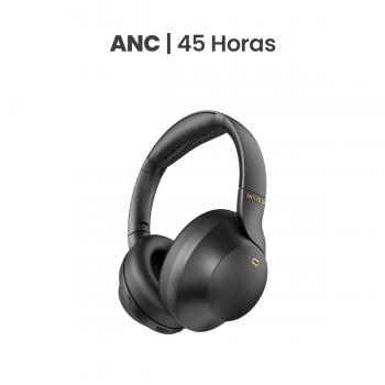 MOVISUN Urban Buds2 Negro – Audífonos Bluetooth Vincha con ANC, Micrófono, 45h de Música, Modo Juego, Cancelación de Ruido