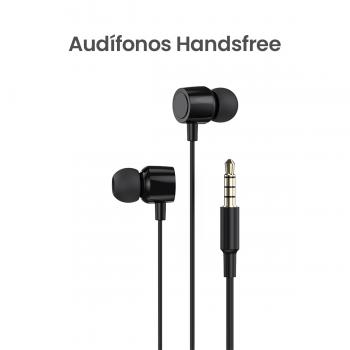 MOVISUN Chacha B2 Negro – Audífonos con Cable Jack 3.5 mm, Micrófono Incorporado, Control Deslizante de Volumen, Diseño Plastificado, 1.20 m