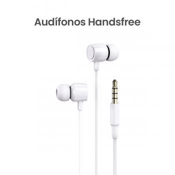 MOVISUN Chacha B2 Blanco – Audífonos con Cable Jack 3.5 mm, Micrófono Incorporado, Control Deslizante de Volumen, Diseño Plastificado, 1.20 m