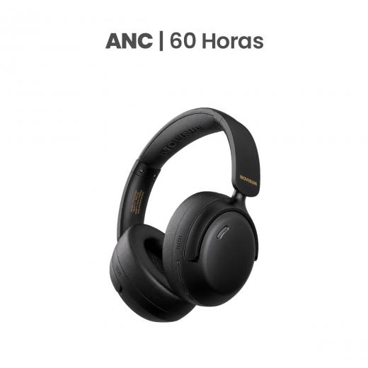 Movisun Urban Buds5 Negro - Audífonos Vincha con ANC, 60H Batería, Bt 6.0, Modo Juego, Jack 3.5