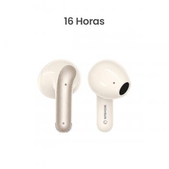 MOVISUN T 28 Beige – Audífonos Inalámbricos Bluetooth 6.0 con hasta 16h de Autonomía Total y Modo Juego
