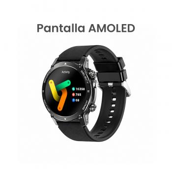 MOVISUN Watch One6 Negro - Smartwatch con Pantalla AMOLED 1.43”, Llamadas Bluetooth, +100 Modos Deportivos, Monitoreo de Actividad, SpO2, Frecuencia Cardíaca y Batería hasta 7 Días