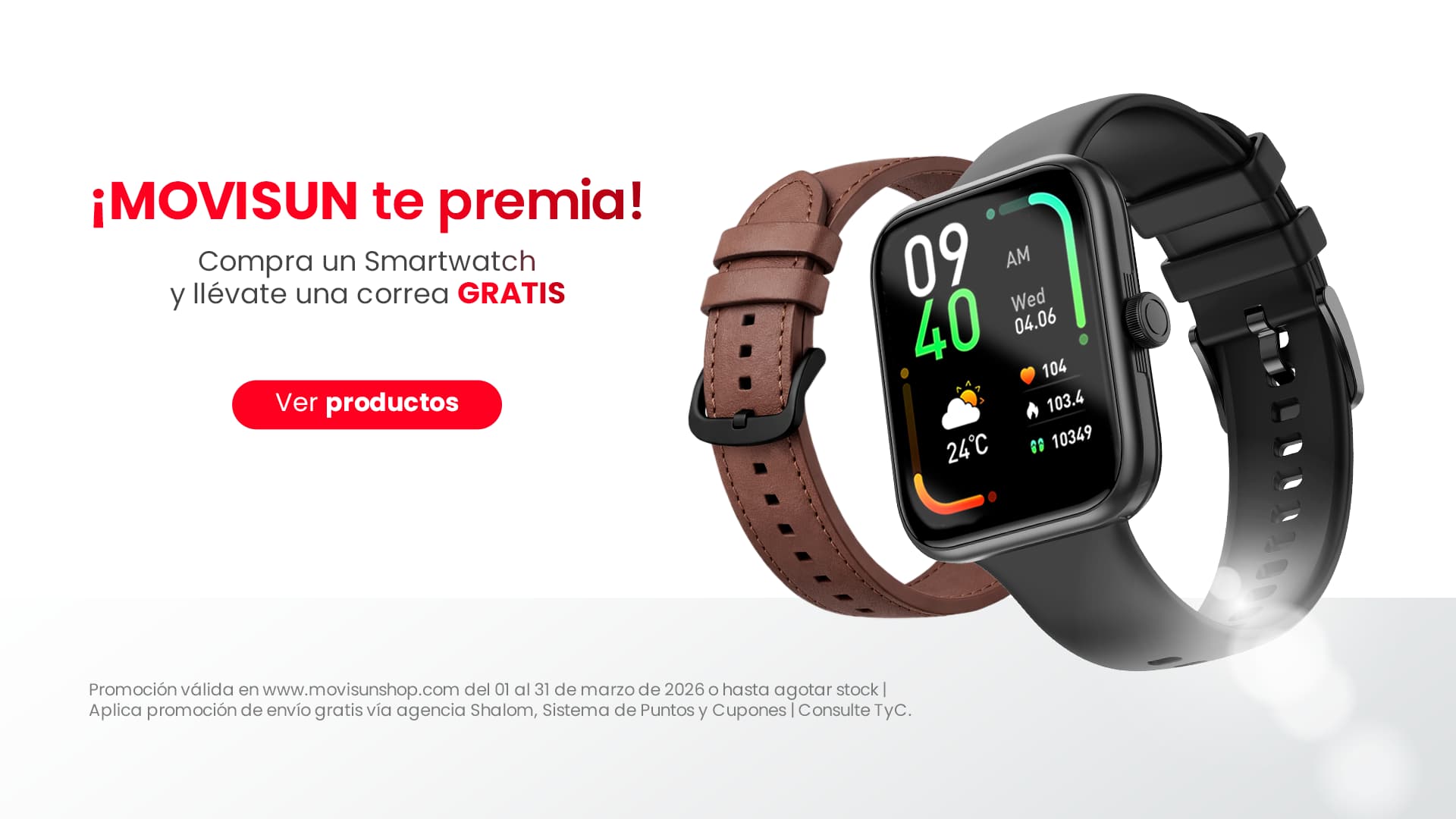 Compra un SmartWatch y llevate una Correa Gratis
