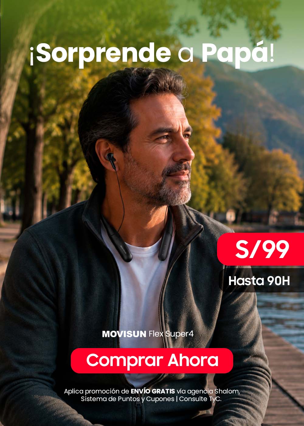 ¡Sorprende a Papá con el Movisun Flex Super4!