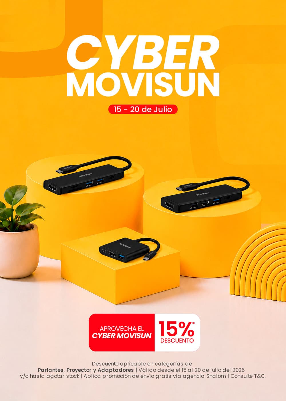 Cyber Movisun | Adaptadores HUB