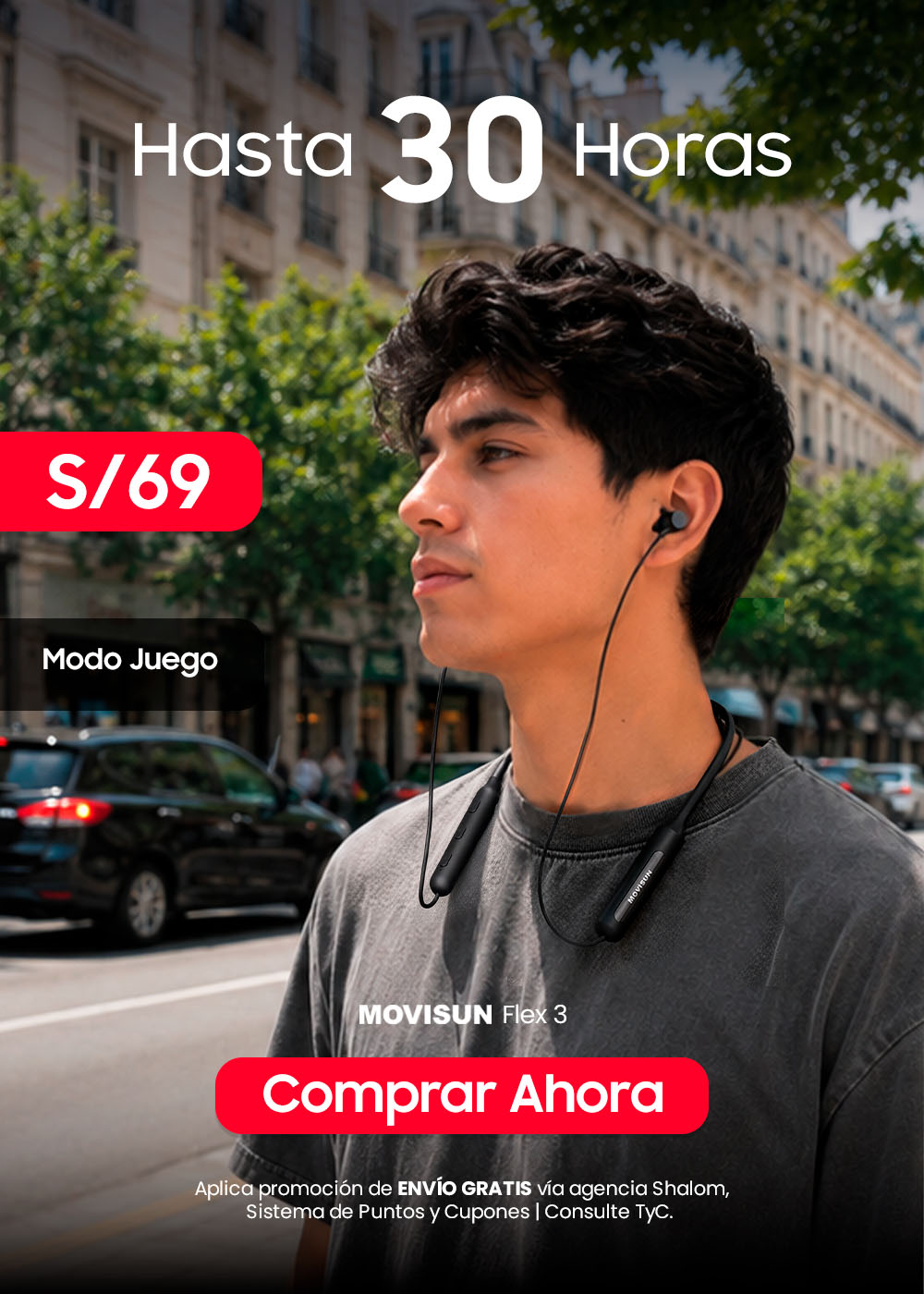 MOVISUN Flex 3 Negro - Modo Juego
