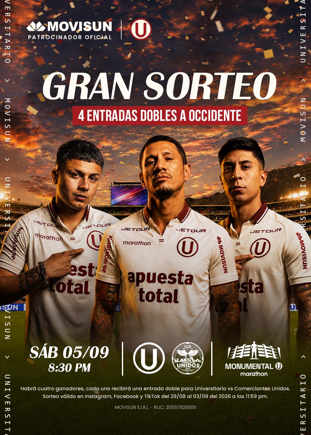 Gran Sorteo | 4 Entradas dobles a occidente